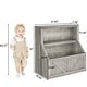 preview thumbnail 4 of 13, Kids Bookshelf, Wooden Toy Storage Organizer with Cubby