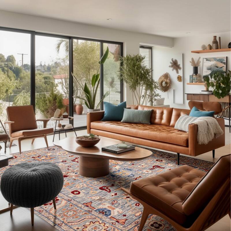 ECARPETGALLERY Hand-knotted Modern Oushak Grey Wool Rug - 8'0 x 10'3