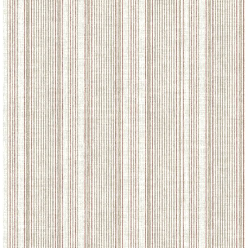 A-Street Prints Ayanna Rust Striped Wallpaper
