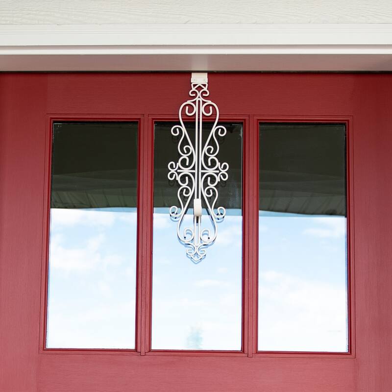 Adjustable Wreath Hanger for Door - Colonial (White) - White