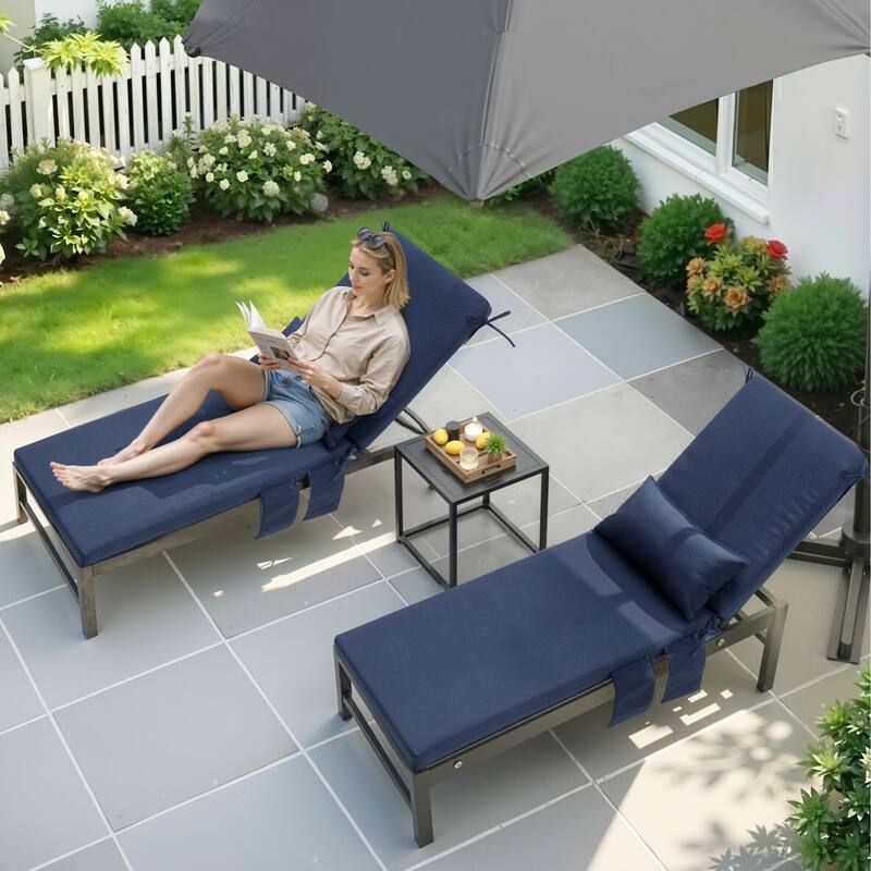 Pellebant Outdoor Lounge Chair Cushions with Pillow