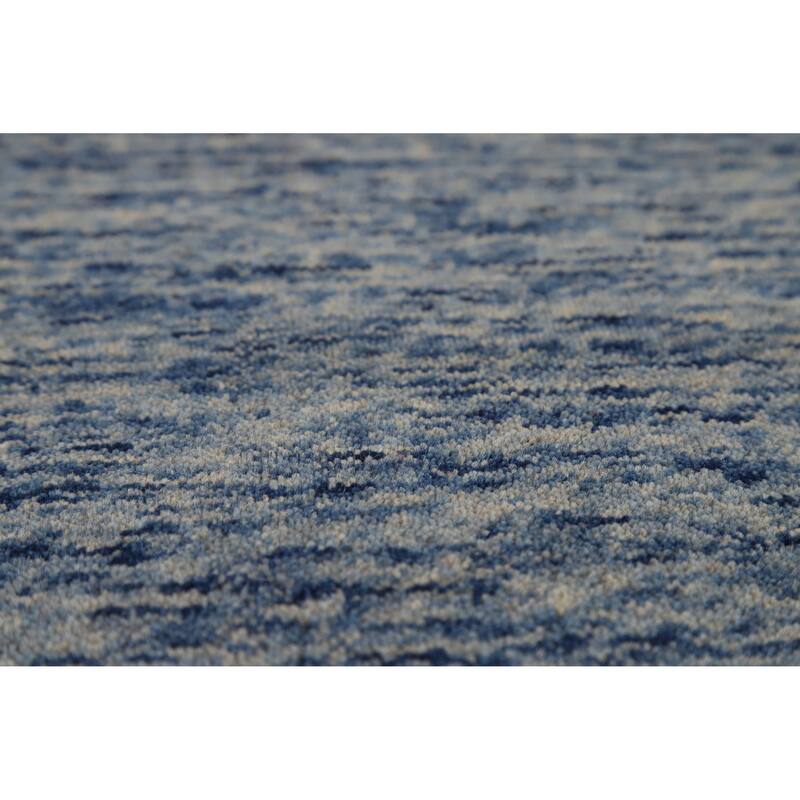 Hand Knotted Oriental 100% Wool Carpet Tribal Stripe Navy Blue & Blues Gabbeh Area Rug - 5' 10'' X 4' 0''