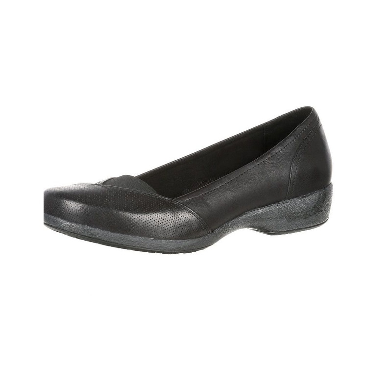 black low wedge shoes