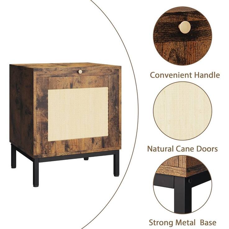 Natural Rattan Side Table