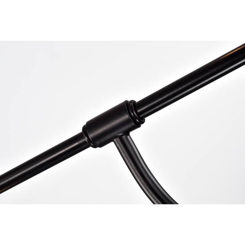 Kohen Matte Black + Matte Gold Metal Linear Chandelier