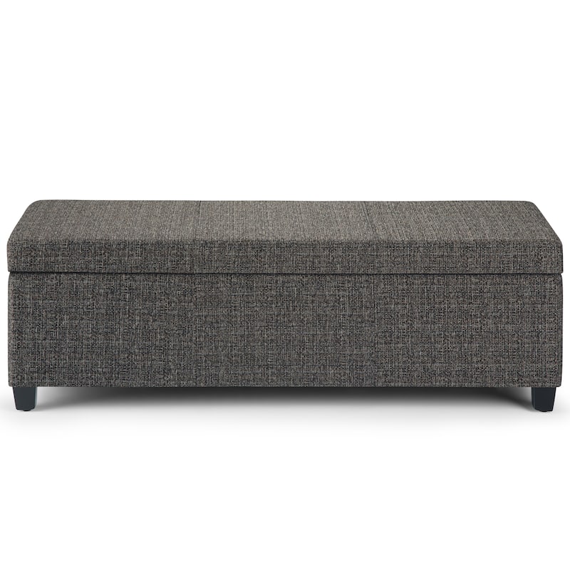 WYNDENHALL Franklin 48-in. Wide Contemporary Rectangular Storage Ottoman