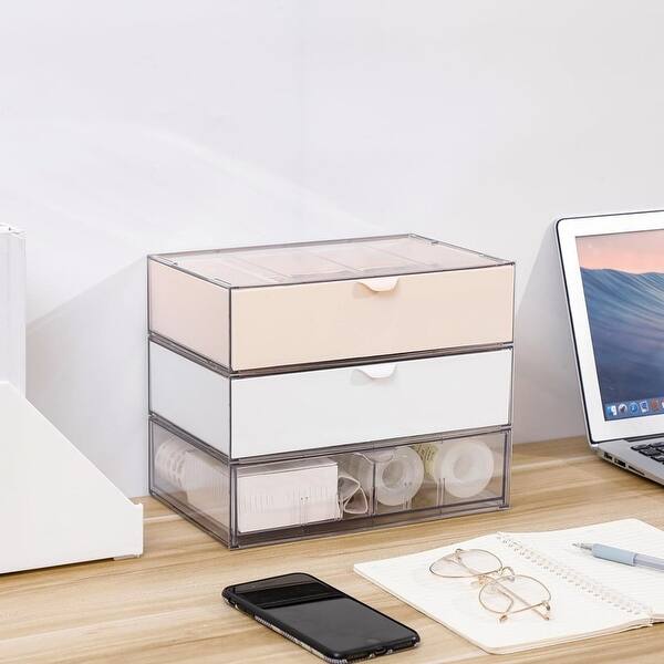 Plastic Office Organizer Drawer for Desk (Beige) Bed Bath & Beyond