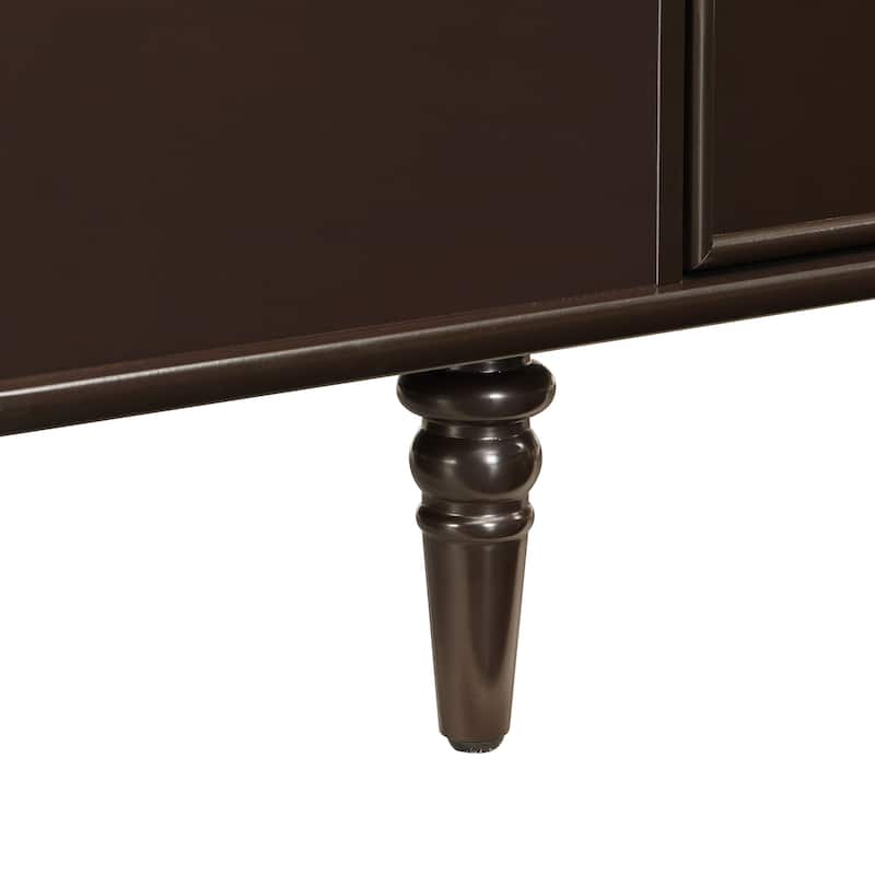 Wood Storage Coffee Table with 4 Drawers, Hidden Storage Compartments