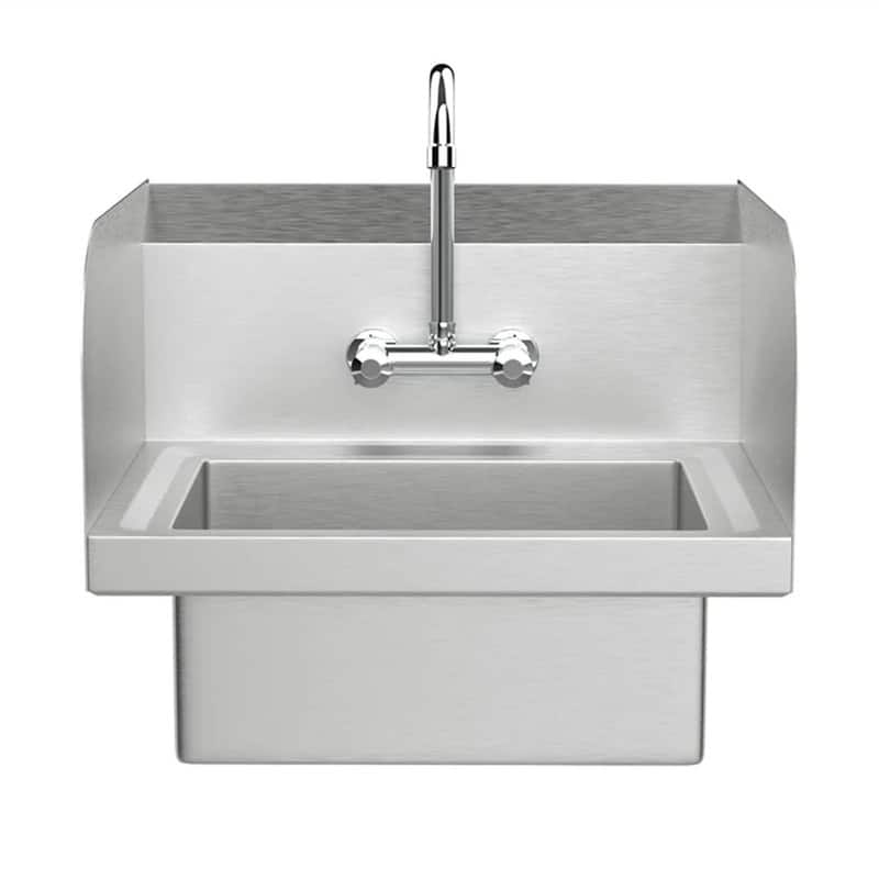 Wall Mount Stainless Steel Hand Wash Sink Heavy Duty with Faucet