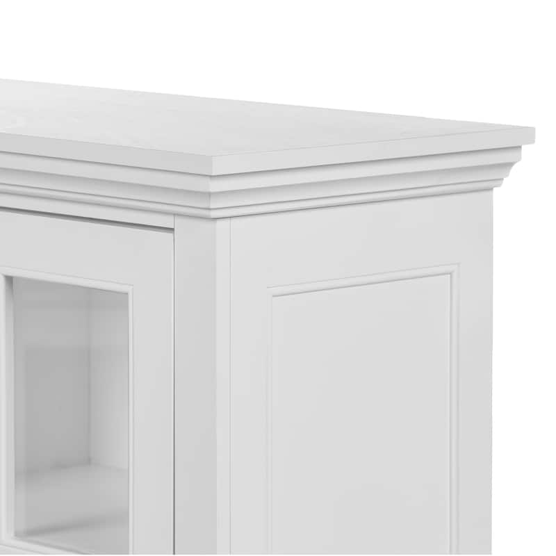 Norwell 73" TV Stand Electric Fireplace in White by Real Flame - 73" L x 15" W x 30.5" H