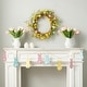 preview thumbnail 3 of 22, Glitzhome Easter Wooden Eggs Door Hanger Metal Truck Bunny Garland Wall Hanging Decor - N/A