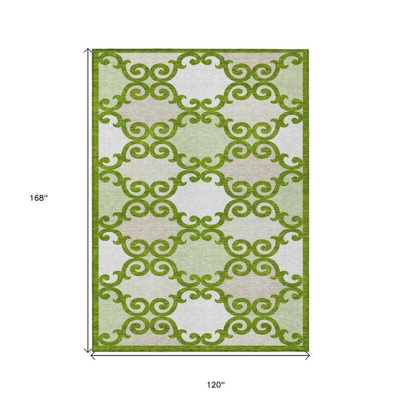 HomeRoots Trellis Transitional Rectangle Outdoor Rug