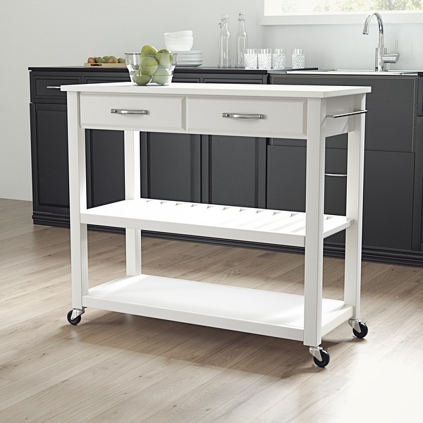 Full Size Granite Top Kitchen Prep Cart - 43"W x 17"D x 35 ...
