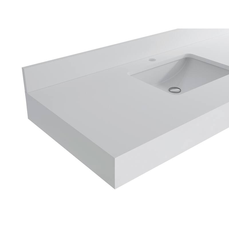 Willow Collections 36 in. W x 22 in. D Manhattan Oak Wood Center Sink Bathroom Vanity with Countertop