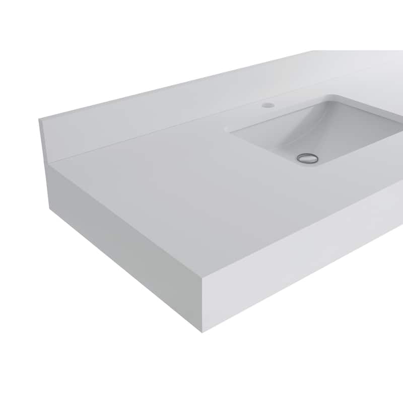 Willow Collections 48 in. W x 22 in. D Manhattan Oak Wood Single Sink Bathroom Vanity with Countertop