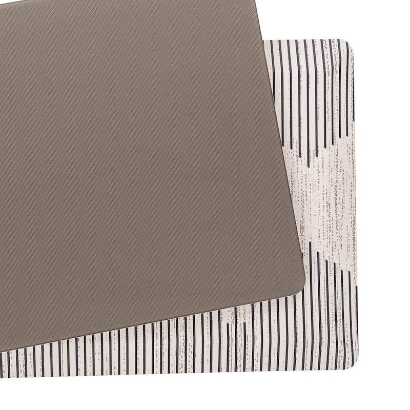 Bohemian Stripe Cushioned Anti Fatigue Standing Mat Ergonomic, Non-Slip, Perfect for Kitchen, Office, and Laundry Room