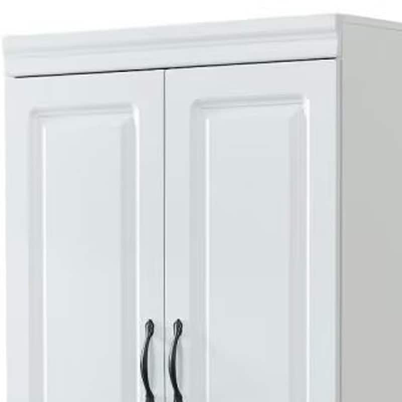 HomeRoots 74" White Two Door Two Drawer Combo Dresser