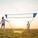 preview thumbnail 12 of 10, Portable Badminton Set Folding Tennis Badminton Volleyball Net - 116.5" x 13.5" x 61"