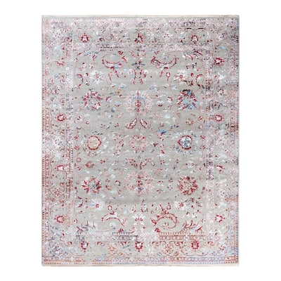 Ikat One-of-a-Kind Hand-Knotted Area Rug, Beige - 8' 1" x 10' 0"