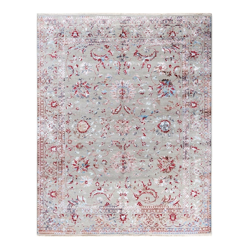Ikat One-of-a-Kind Hand-Knotted Area Rug, Beige - 8' 1" x 10' 0"