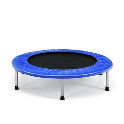 38" Foldable Trampoline with PP Jumping Mat and Anti-Scratch PVC Padding for Safety - 38"φ x 7.5"