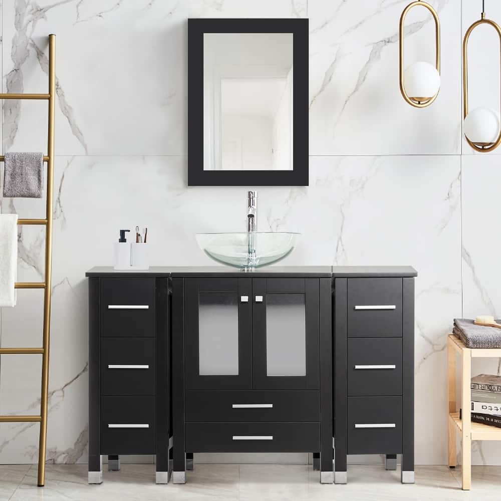 48" Bathroom Vanity with Sink Set Side Cabinet Combo