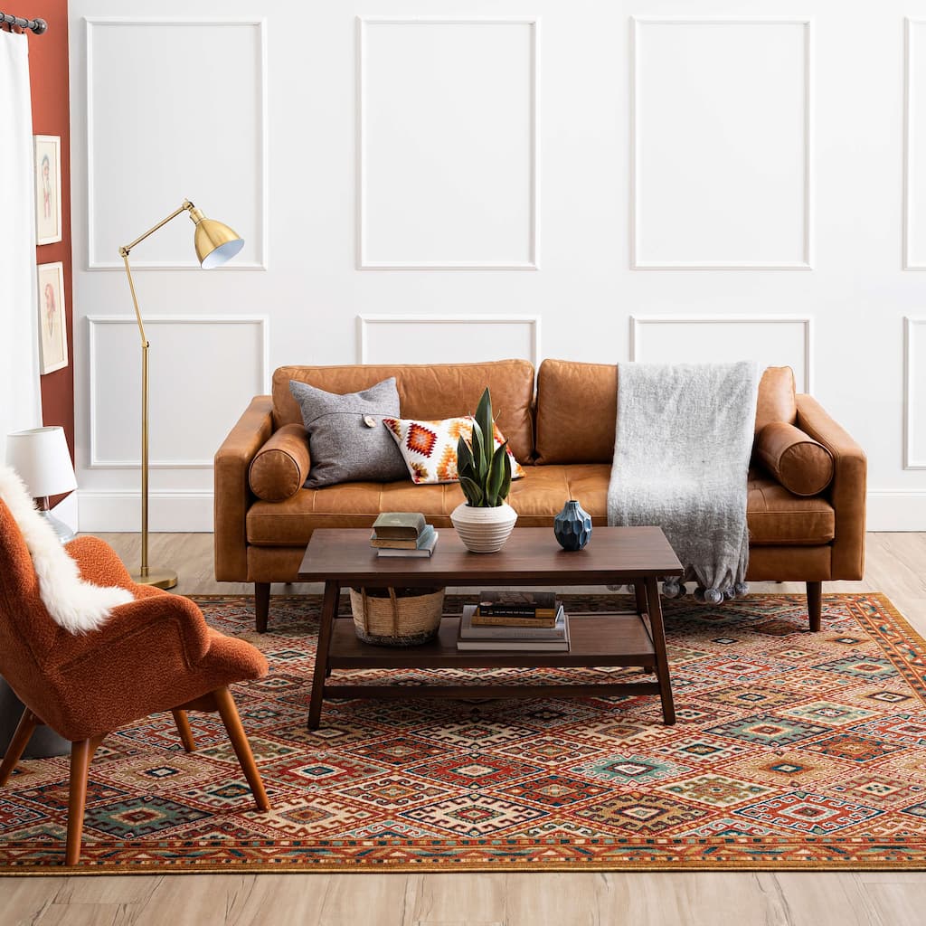 Mohawk Home Pine Row Diamond Medallion Area Rug