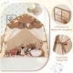 preview thumbnail 21 of 28, Gymax Kids Play Tent w/Flags and Globe String Lights for 3-12 Years - See Details