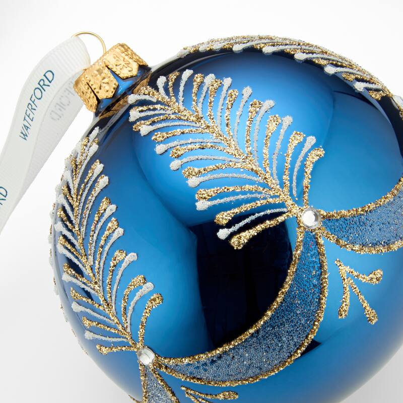 Waterford Holiday Heirlooms Blue Bauble Ornament