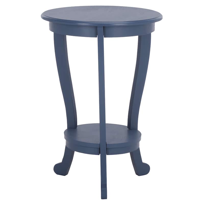 SAFAVIEH Carlotta Grey Pedestal Side Table - 18.1" x 18.1" x 26" - 18"W x 18"D x 26"H - Blue