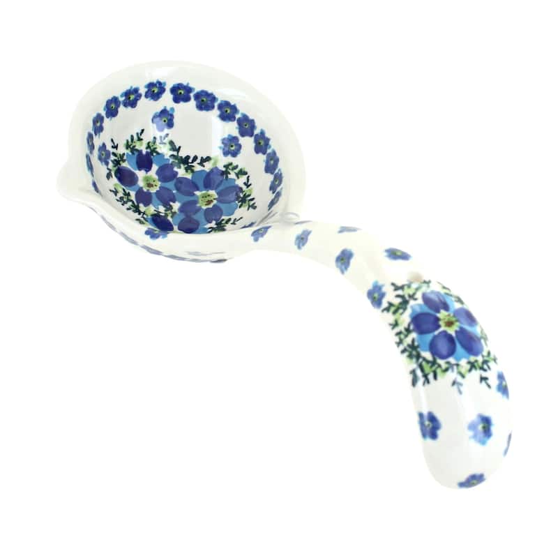 Blue Rose Polish Pottery 1367 Zaklady Soup Ladle - Kalina