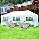 preview thumbnail 2 of 7, 10' x 20' Canopy Tent Wedding Party Tent 6 Sidewalls with Carry Bag - 231.5" x 116" X101" (L x W x H)