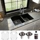preview thumbnail 1 of 64, Karran Undermount Quartz 32 in. 60/40 Double Bowl Kitchen Sink Kit