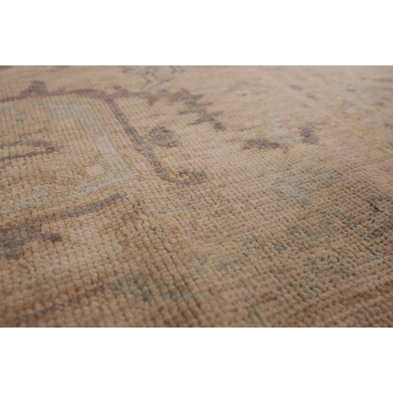 Oushak Turkish Area Rug Hand-Knotted Vegetable Dye Wool Carpet - 8'4" x 10'4"