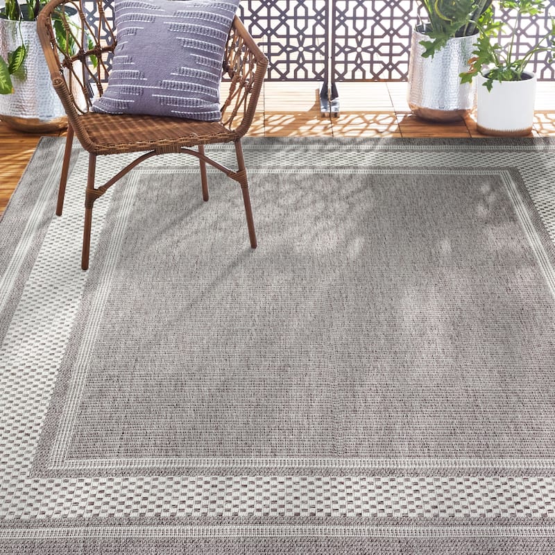 Home Dynamix Tripoli Julie Modern Border Indoor/Outdoor Area Rug