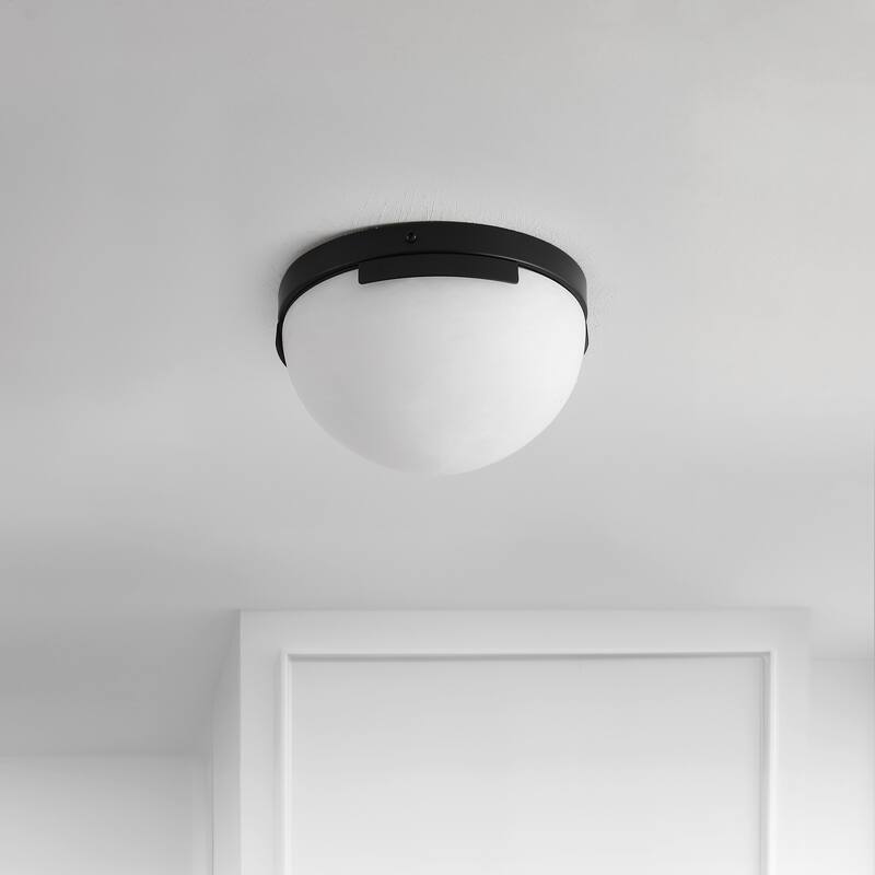 SAFAVIEH Couture Eddie Alabaster Flush Mount - 8"W x 8"D x 5"H