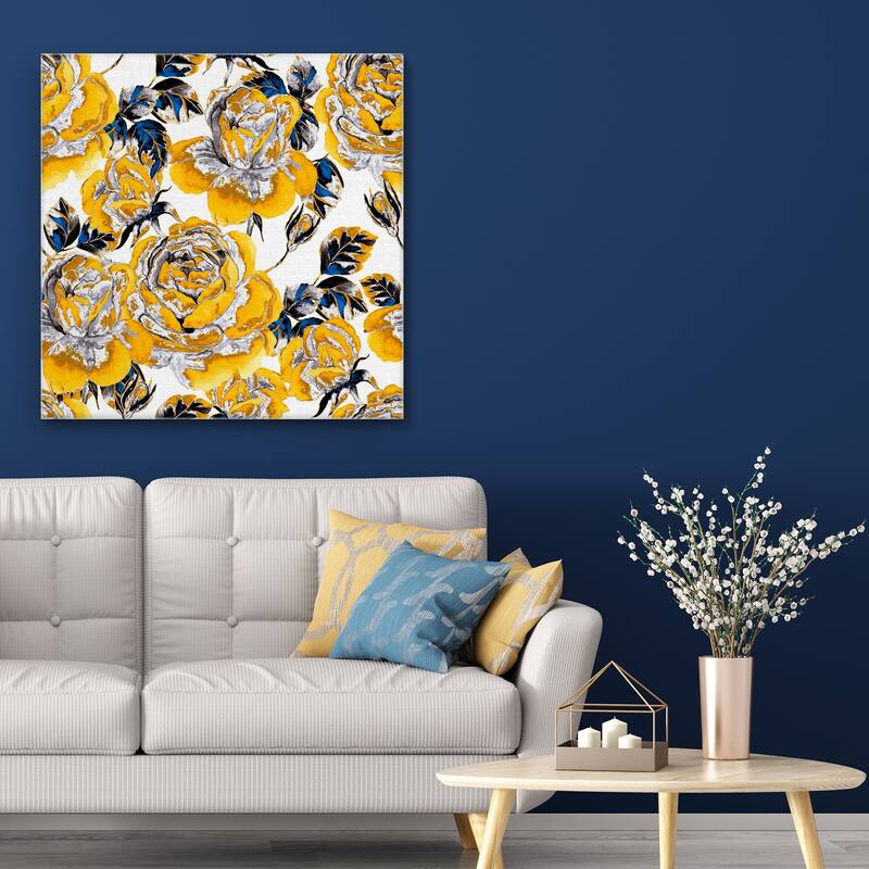 Golden Garden by Belle Maison Canvas Art Print