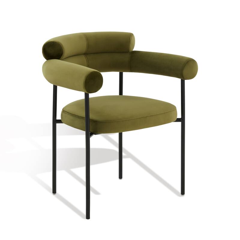 SAFAVIEH Couture Frouwe Curved Back Dining Chair (Fully Assembled) - 26Wx21Dx30H
