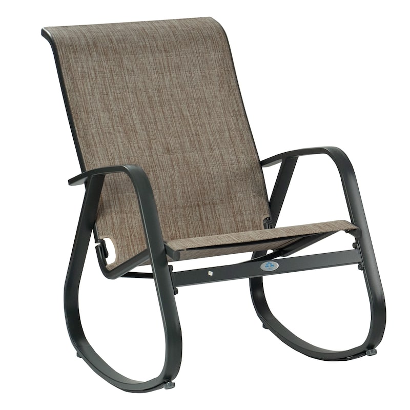Kozyard Outdoor Contemporary Patio Rocking Sling Chair - Beige