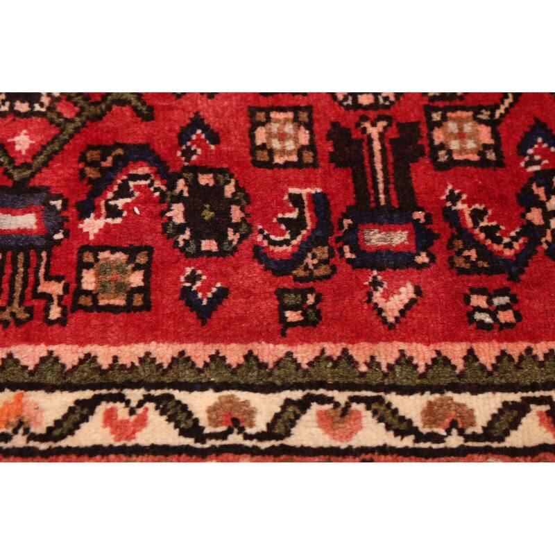 ECARPETGALLERY Hand-knotted Andelz Red Wool Rug - 3'6 x 4'11