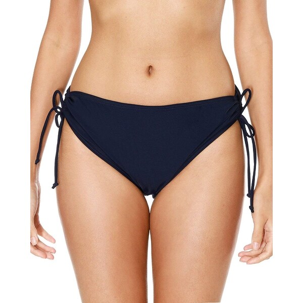 navy tie side bikini bottoms