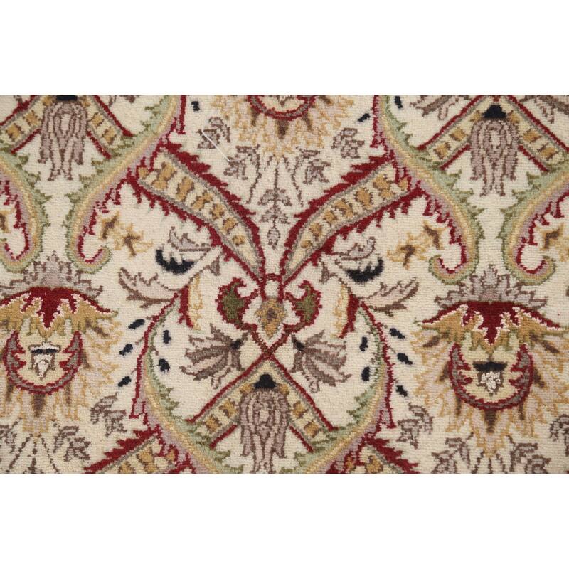 Vegetable Dye Floral Oriental Kashan Wool/ Silk Area Rug Hand-knotted - 8'1" x 10'8"