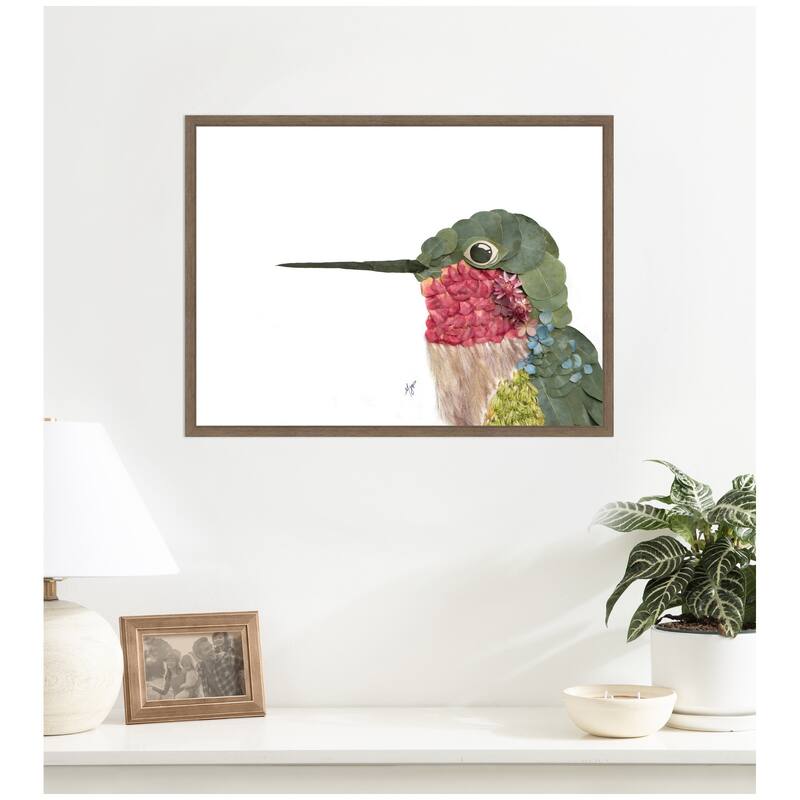 Kate and Laurel Hummingbird by Madeline Jeppesen Framed Canvas Wall Art Print