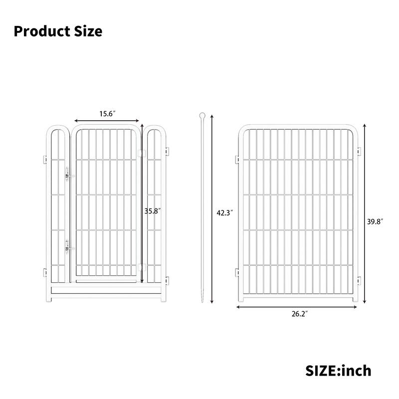 Dog Playpen 8 Panels 40" Height Heavy Duty Dog Fence Puppy Pen for Large Small Dogs Indoor Outdoor Foldable Pet Exercise Pen