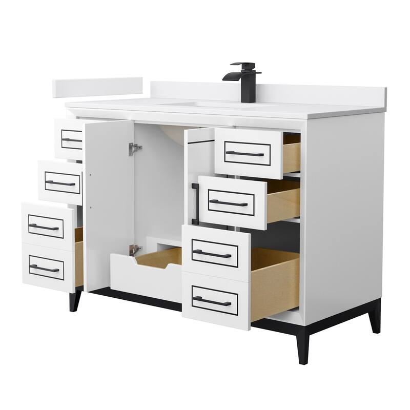 Wyndham Collection WCH515148S-VCA-UNSMXX Marlena 48" Free Standing