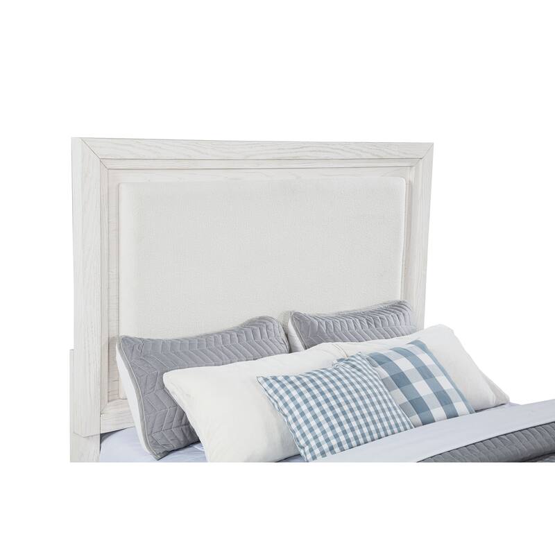 Marielle 5-Piece Bedroom Set Distressed White