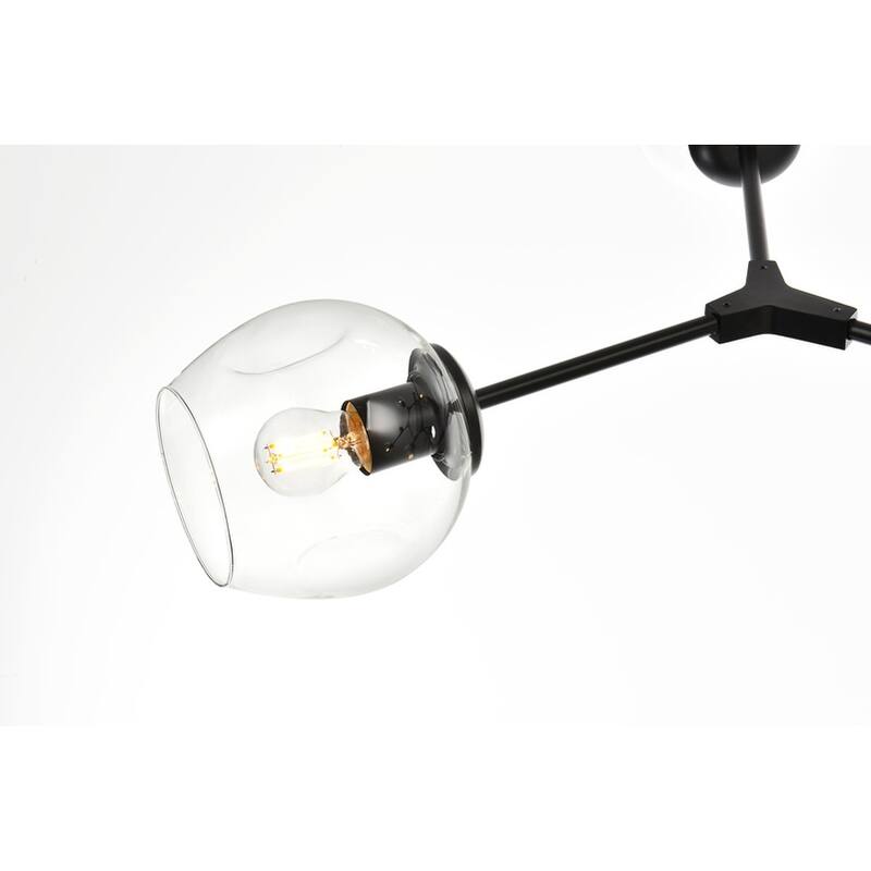 Elegant Lighting 1712G60 Cavoli 9 Light 60" Wide Abstract Chandelier