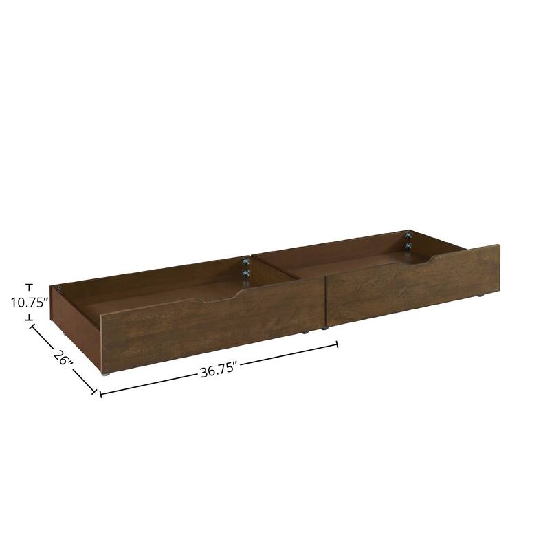 Olivia 26" Wide Storage Drawers, Rosewood Brown (Set of 2)