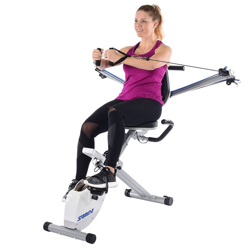 Stamina Products Strength System Stationary Magnetic Fitness Exercise Bike - 48 x 29.5 x 52.5 inches