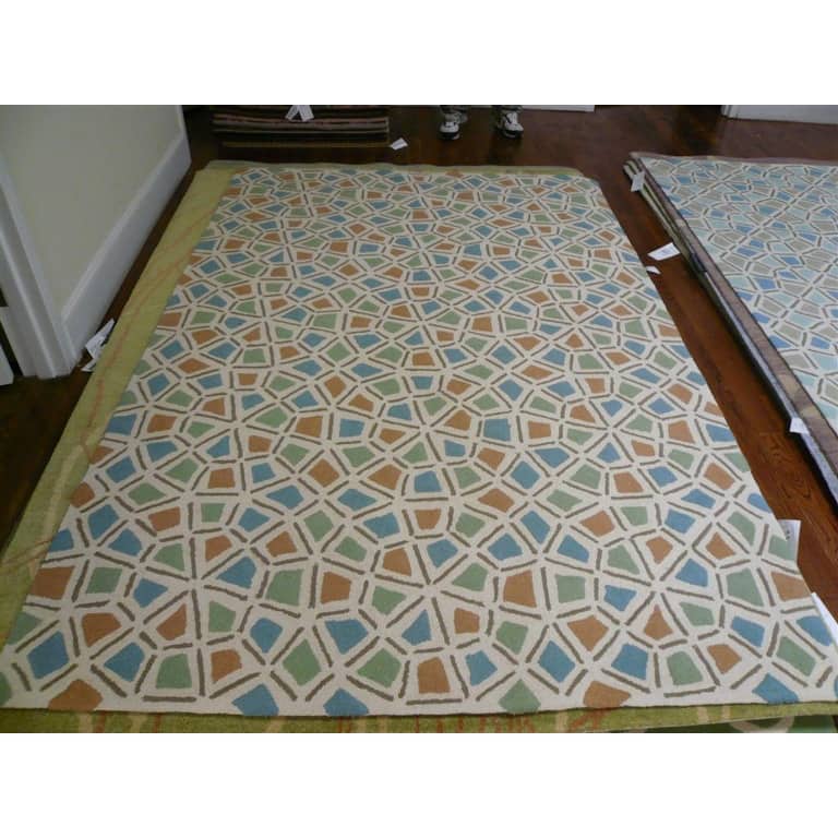SAFAVIEH Handmade Newport Taliyah Modern Cotton Rug - 3'9" x 5'9" - Blue/Green